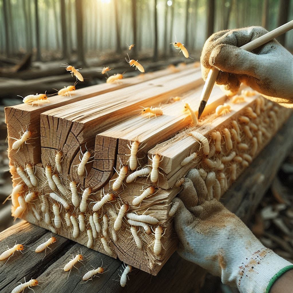 vigas de madera termitas