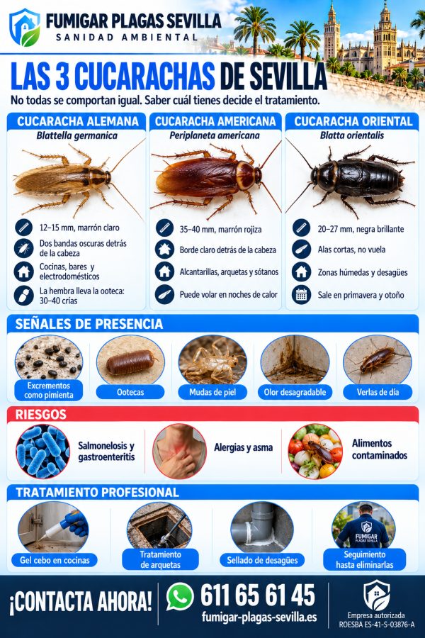 Infografía de cucarachas: ficha técnica para reconocerla y eliminarla