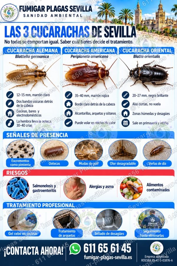 Infografía de cucarachas: ficha técnica para reconocerla y eliminarla