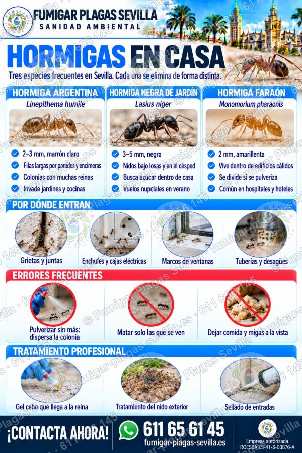 Infografía de hormigas: ficha técnica para reconocerla y eliminarla