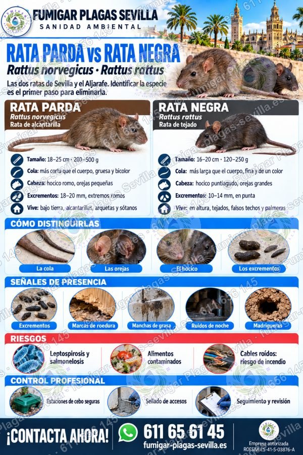 Infografía de ratas y ratones: ficha técnica para reconocerla y eliminarla