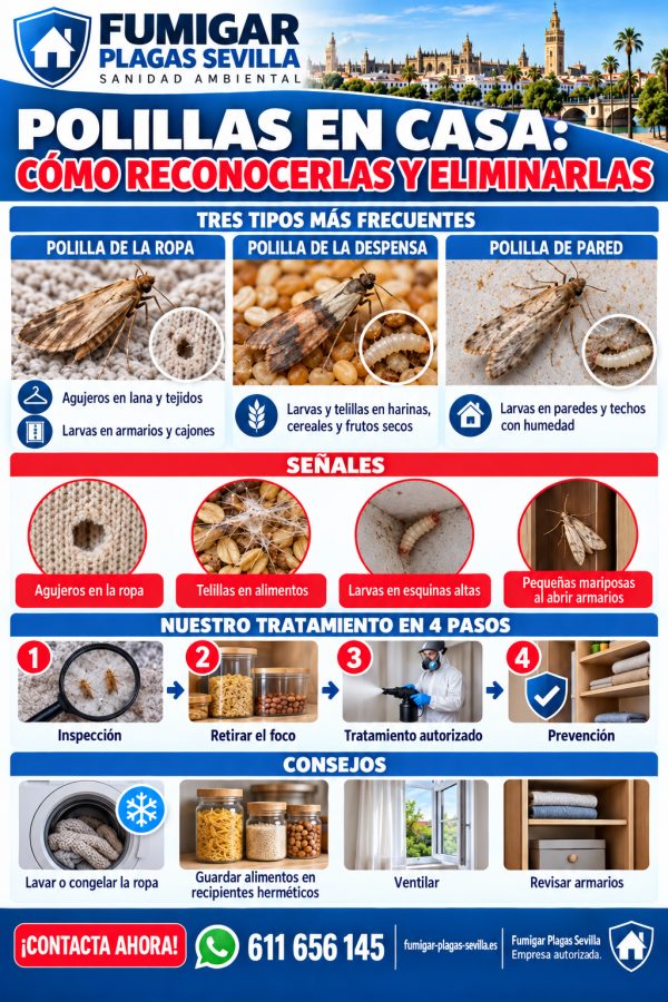 Infografía de polillas: ficha técnica para reconocerla y eliminarla