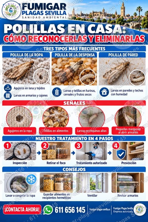Infografía de polillas: ficha técnica para reconocerla y eliminarla