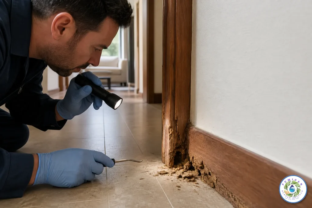 termitas en Mairena del Aljarafe en madera de una vivienda con jardín
